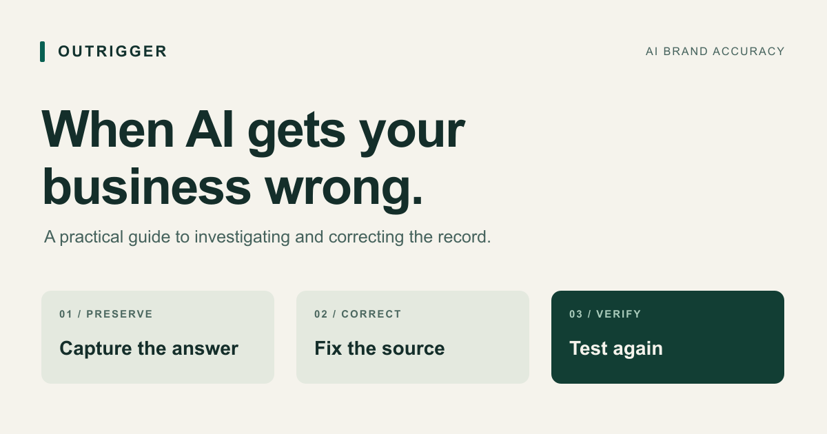 How to Fix Wrong AI Answers About Your Business